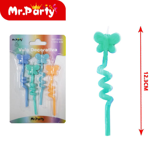 Vela Decorativa de espirales y figuras Mr. Party