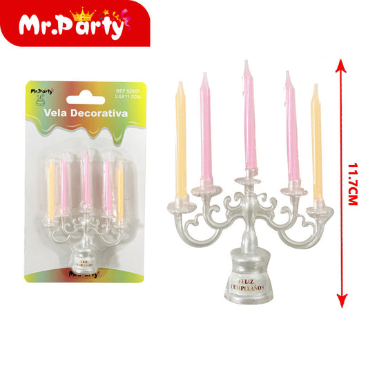 5 ceras para candelabros (12paquetes)