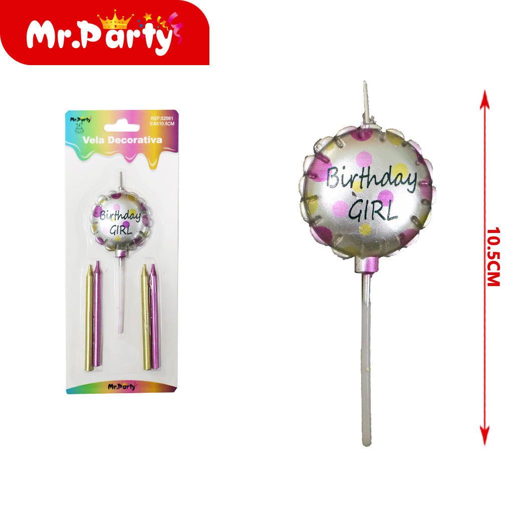 Vela Decorativa de espirales y figuras Mr. Party