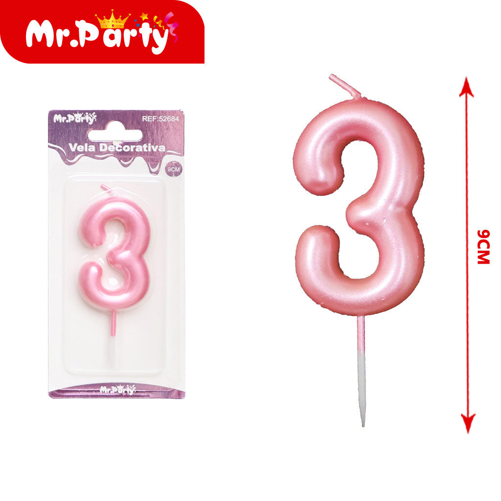 Vela Decorativa de numero elegante Mr. Party