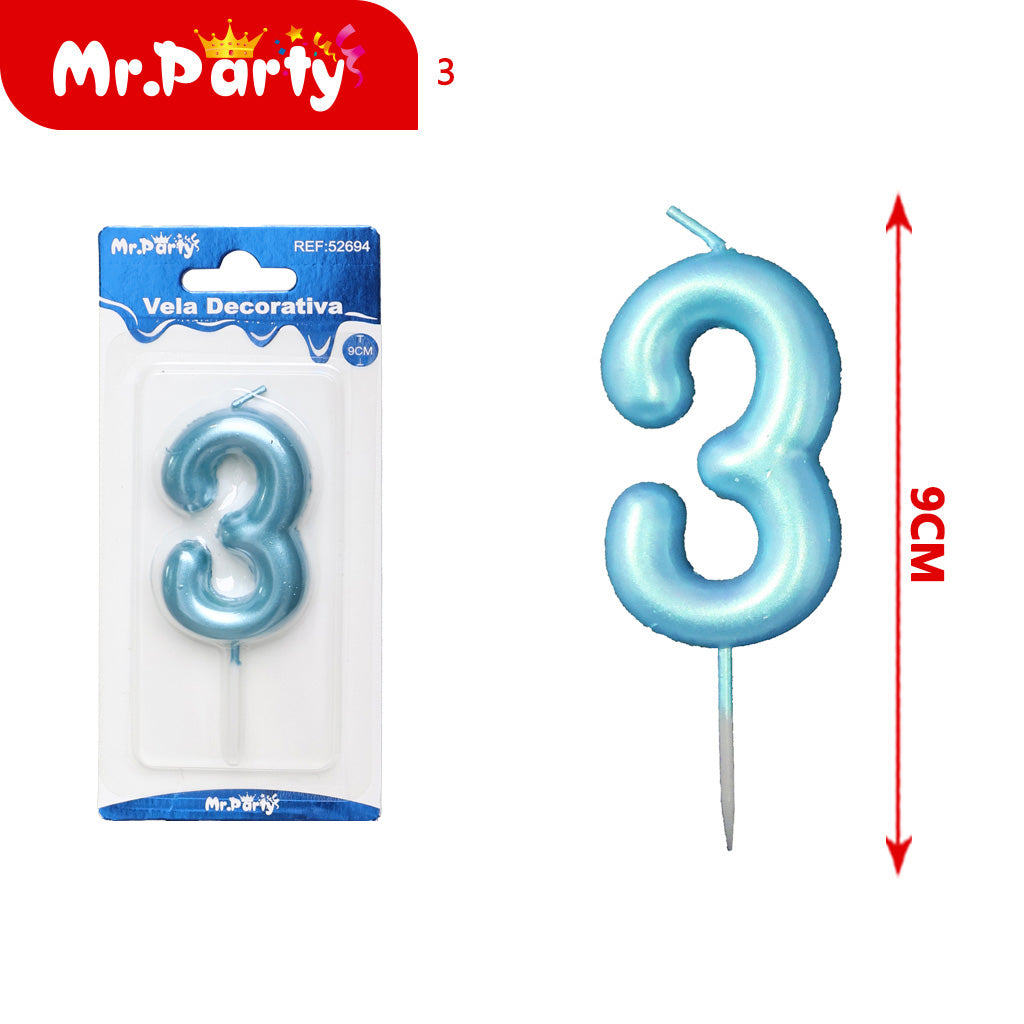 Vela Decorativa de numero elegante Mr. Party