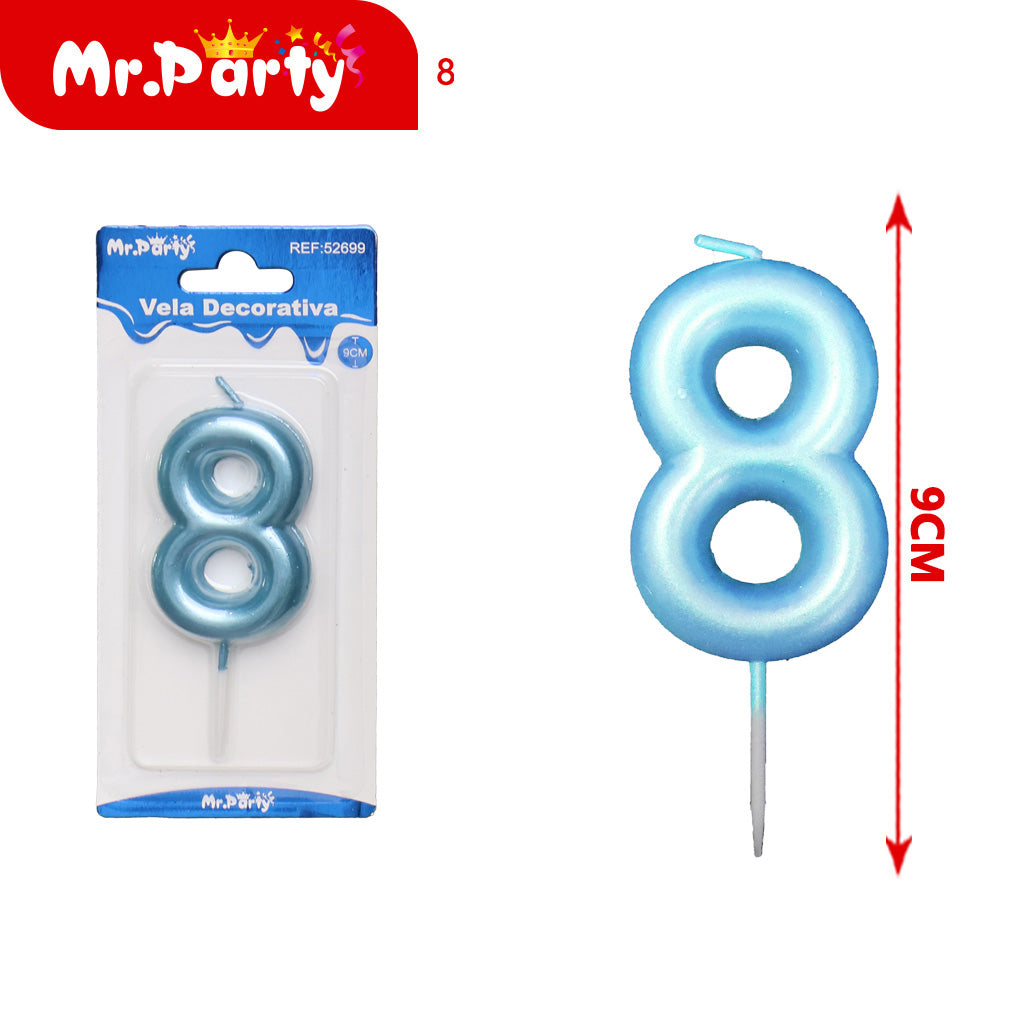 Vela Decorativa de numero elegante Mr. Party