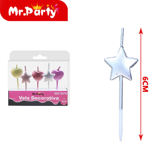 Vela en aerosol con forma de estrella de cinco puntas caja d (12paquetes)