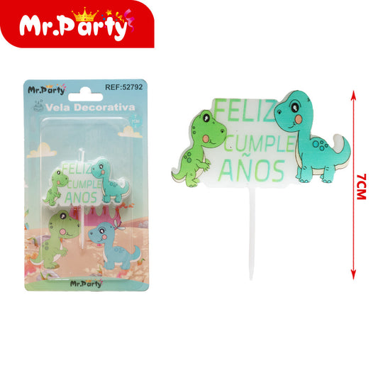 Candelabros de dinosaurio 69 x 37 x 08 (12paquetes)