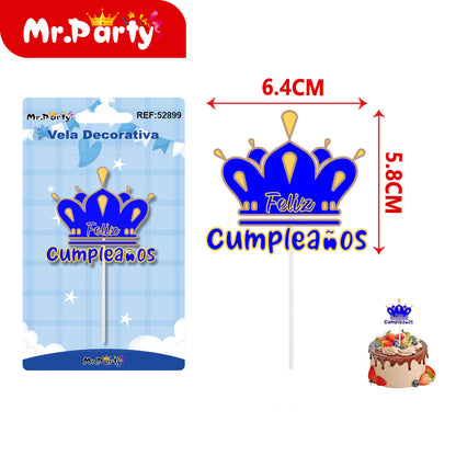 Vela Decorativa Tipo Topper para Pastel 🎂✨ | Diseños Bonitos para Cumpleaños, Fiesta y Temáticas