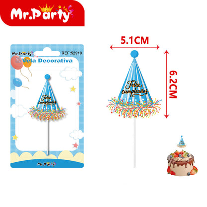 Vela Decorativa Tipo Topper para Pastel 🎂✨ | Diseños Bonitos para Cumpleaños, Fiesta y Temáticas