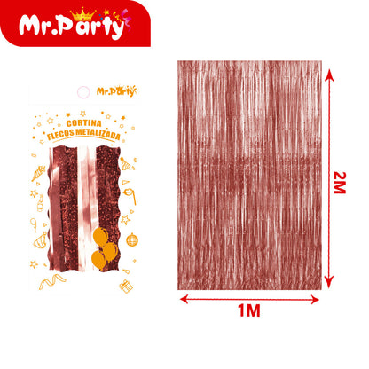 Cortina de Flecos Metalizada con holograma 1×2 m 12pzas ($ Mayoreo) – Mr. Party