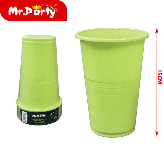 Vasos de plástico de 34 oz (1000 ml) (6 piezas) en color ver (12paquetes)
