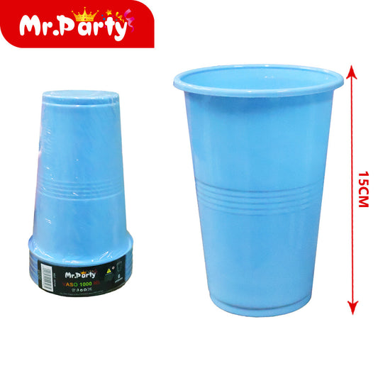 Vasos de plástico de 34 oz (1000 ml) (6 piezas azules) (12paquetes)
