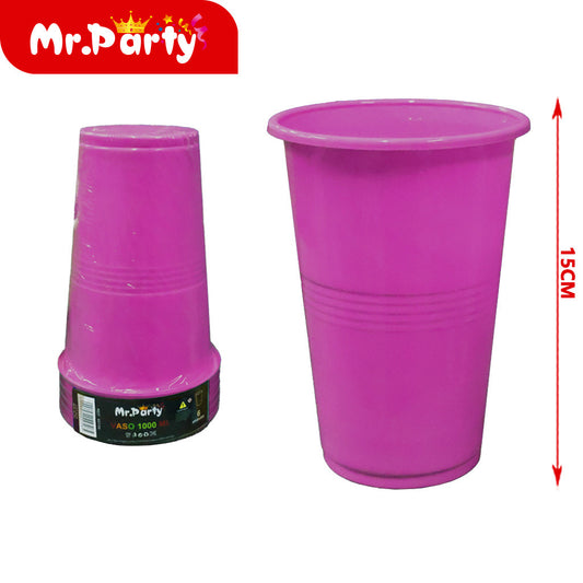 Vasos de plástico de 34 oz (1000 ml) (6 piezas) en color roj (12paquetes)