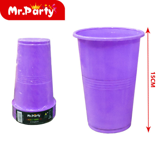 Vasos de plástico de 34 oz (1000 ml) (6 piezas) de color vio (12paquetes)