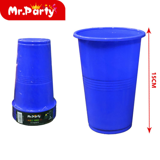 Vasos de plástico de 34 oz (1000 ml) (6 piezas) azul oscuro (12paquetes)