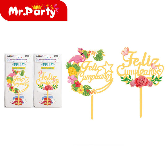 Inserciones para tartas de acrílico impresas en color (12paquetes)