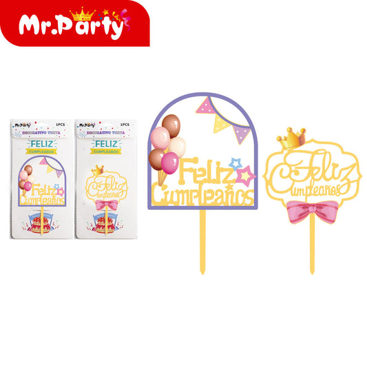 Inserciones para tartas de acrílico impresas en color (12paquetes)