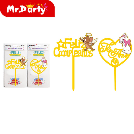 Inserciones para tartas de acrílico impresas en color (12paquetes)