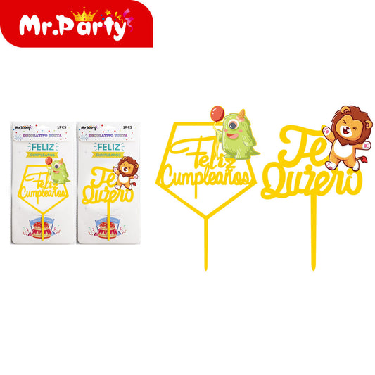 Inserciones para tartas de acrílico impresas en color (12paquetes)
