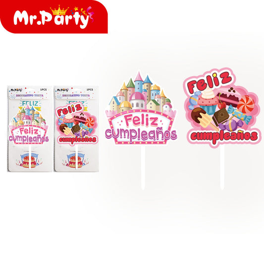 Inserciones para tartas de acrílico impresas en color (12paquetes)