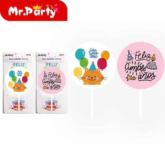 Inserciones para tartas de acrílico impresas en color (12paquetes)