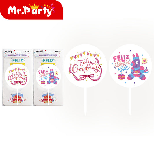Inserciones para tartas de acrílico impresas en color (12paquetes)