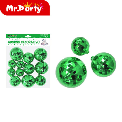 ✨ Adorno Decorativo Tipo Disco (12 pzas) | Esferas Brillantes para Fiesta y Decoración- Mayoreo 12 paquetes