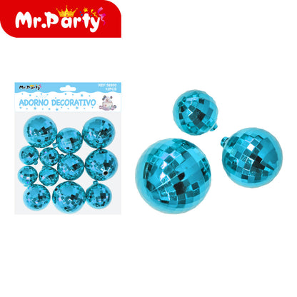 ✨ Adorno Decorativo Tipo Disco (12 pzas) | Esferas Brillantes para Fiesta y Decoración- Mayoreo 12 paquetes