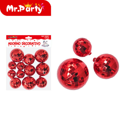 ✨ Adorno Decorativo Tipo Disco (12 pzas) | Esferas Brillantes para Fiesta y Decoración- Mayoreo 12 paquetes