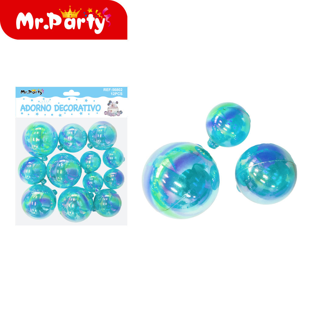 ✨ Adorno Decorativo Tipo Disco (12 pzas) | Esferas Brillantes para Fiesta y Decoración- Mayoreo 12 paquetes