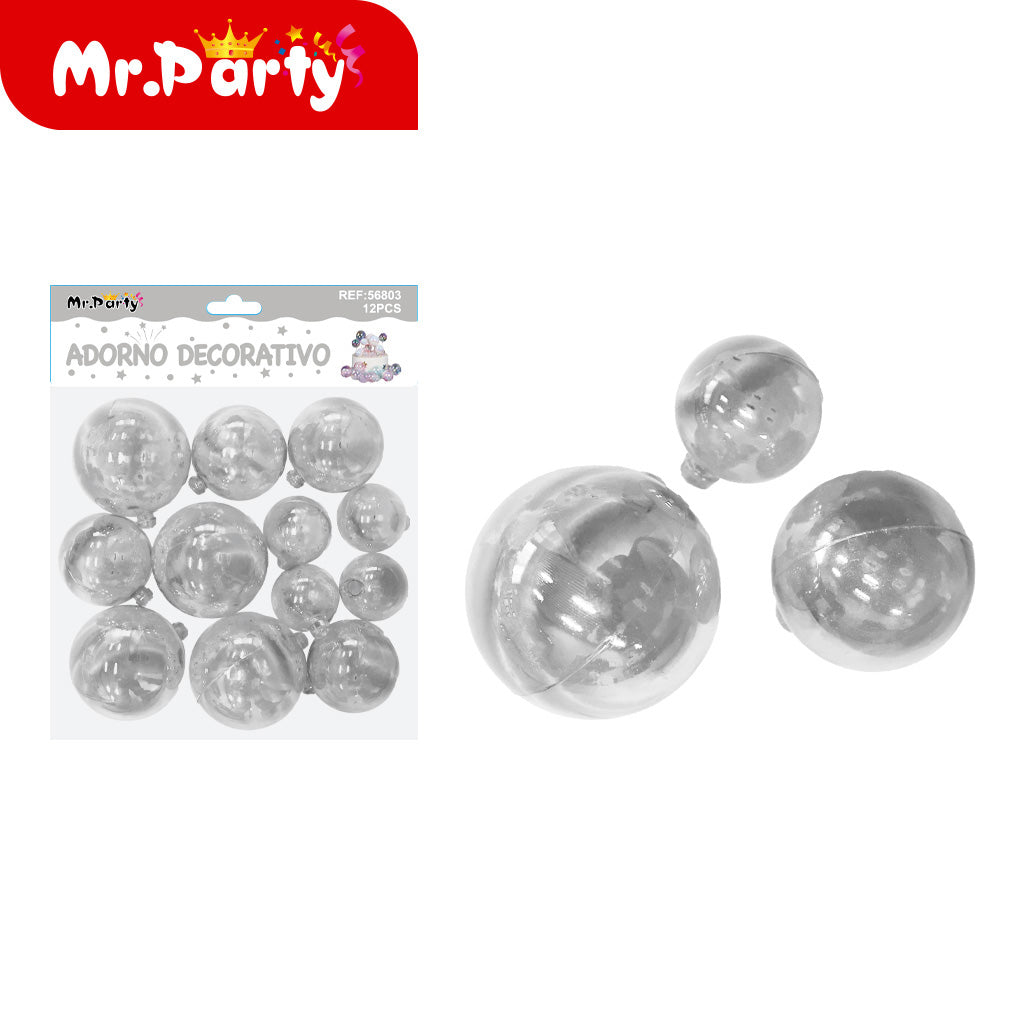 ✨ Adorno Decorativo Tipo Disco (12 pzas) | Esferas Brillantes para Fiesta y Decoración- Mayoreo 12 paquetes