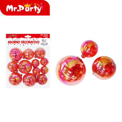 ✨ Adorno Decorativo Tipo Disco (12 pzas) | Esferas Brillantes para Fiesta y Decoración