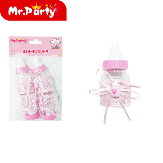 plástico de 4 x 9 cm 4 piezas por paquete color rosa (12paquetes)