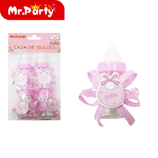 plástico de 4 x 9 cm 4 piezas por paquete color rosa (12paquetes)