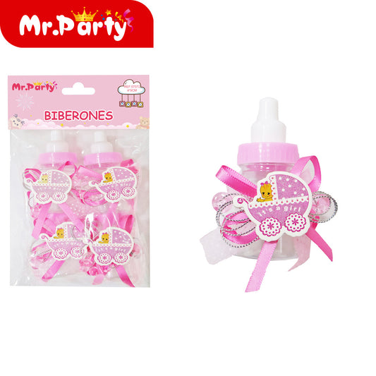 plástico de 4 x 9 cm 4 piezas por paquete color rosa (12paquetes)