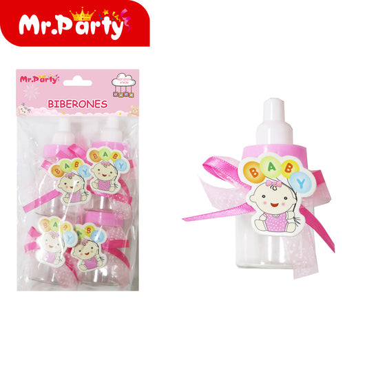 plástico de 4 x 9 cm 4 piezas por paquete color rosa (12paquetes)