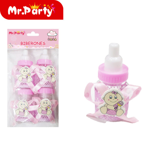 plástico de 4 x 9 cm 4 piezas por paquete color rosa (12paquetes)