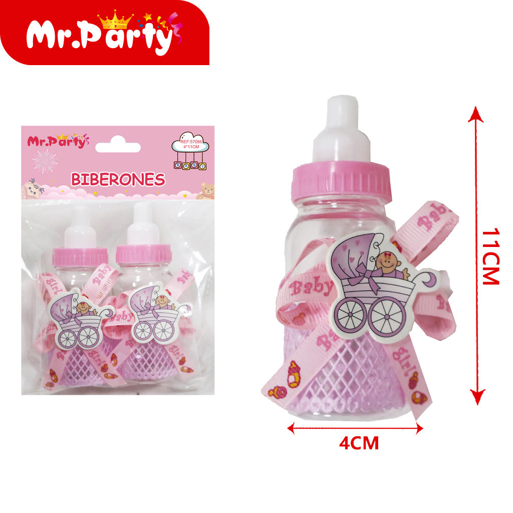 4*11 cm de plástico 2 piezas por paquete color rosa (12paquetes)