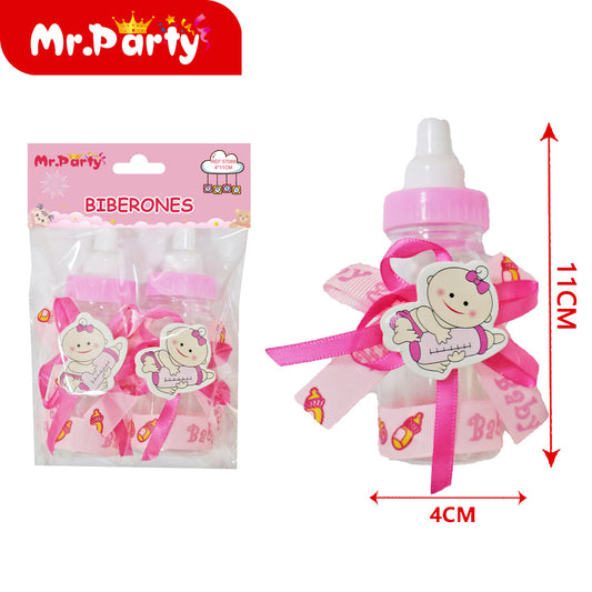 4*11 cm de plástico 2 piezas por paquete color rosa (12paquetes)