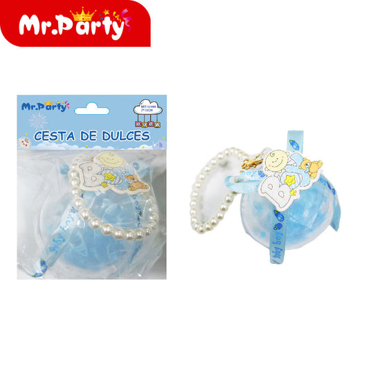 Cadena de perlas de 7 x 15 cm 1 pieza por paquete azul (12paquetes)
