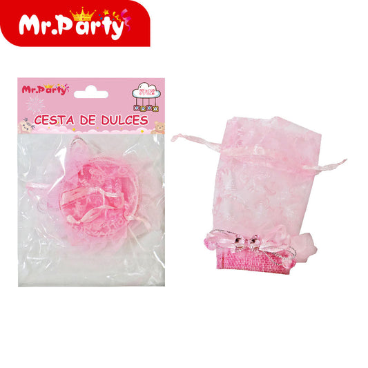 Malla de 65 x 12 cm 1 pieza por paquete color rosa (12paquetes)
