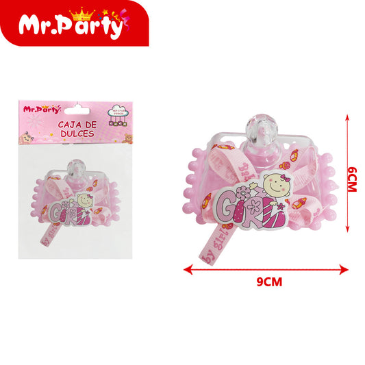 Caja de regalo de 9 x 6 x 6 cm 1 paquete rosa (12paquetes)
