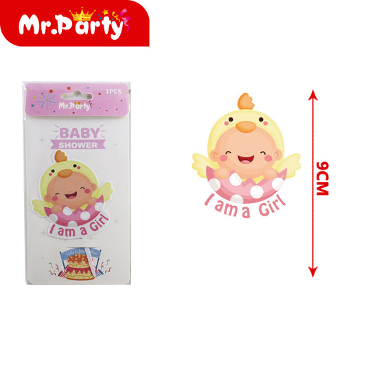 Inserto de pastel acrílico impreso en color para niña (12paquetes)