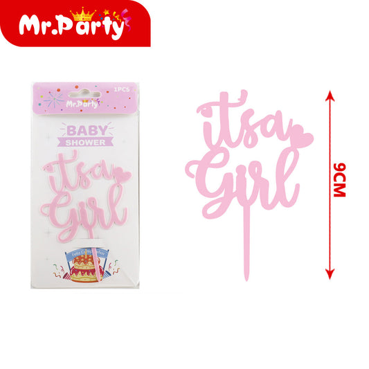 Inserto de pastel de acrílico regular para niña (12paquetes)