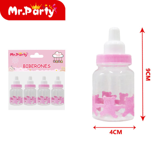 Biberón oso rosa 4pcs (12paquetes)