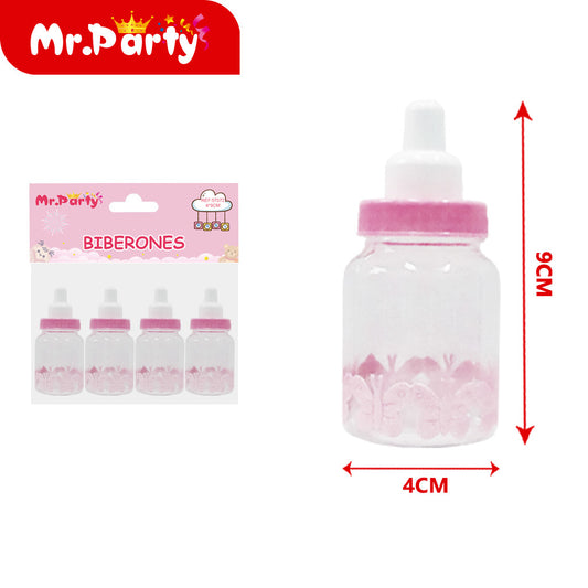 Biberón mariposa rosa 4pcs (12paquetes)