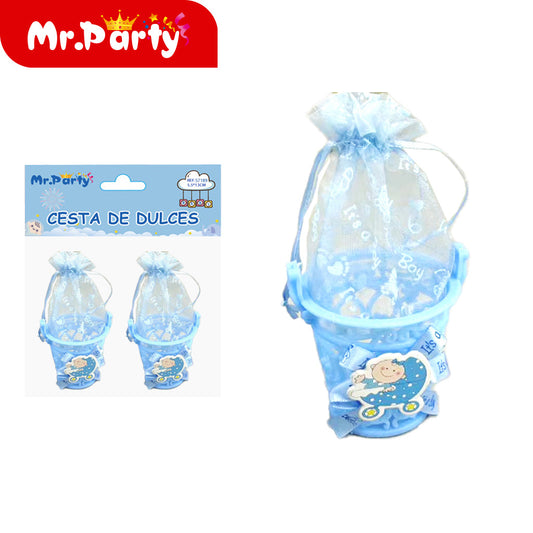 Cesta niño azul 2 piezas (12paquetes)