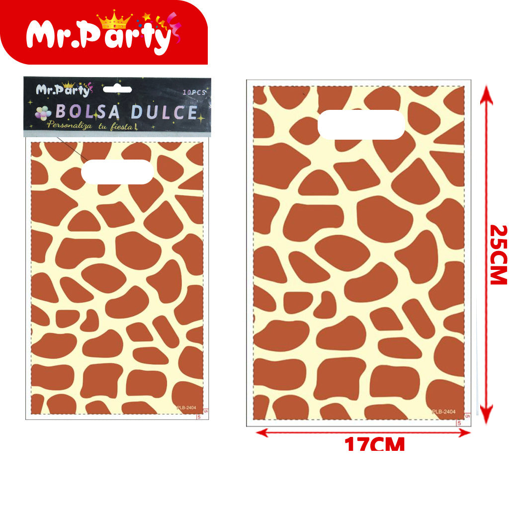 Bolsas para dulces de feliz cumpleaños con asa 17×25 cm (paquete con 10) | Mr. Party V5
