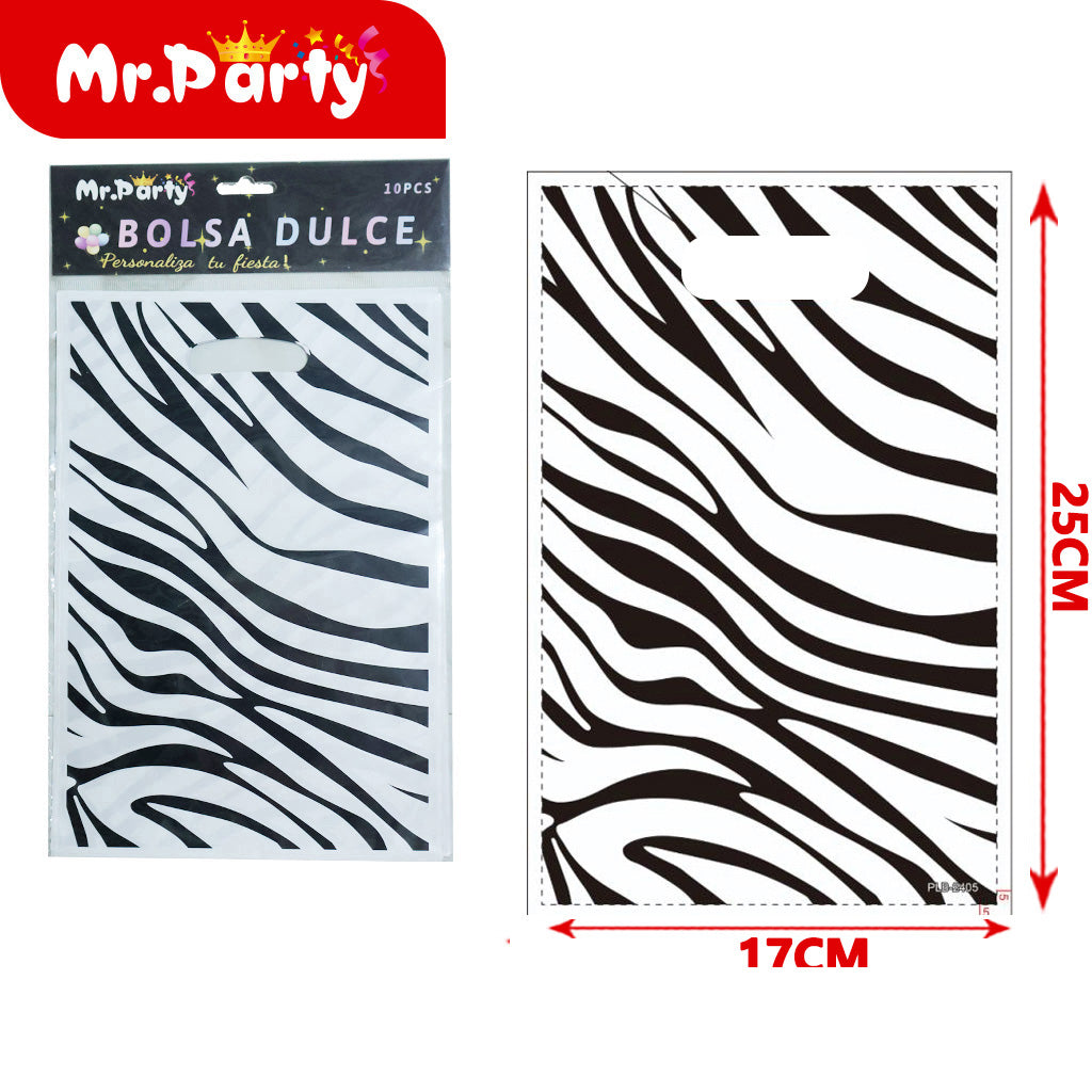 Bolsas para dulces de feliz cumpleaños con asa 17×25 cm (paquete con 10) | Mr. Party V5