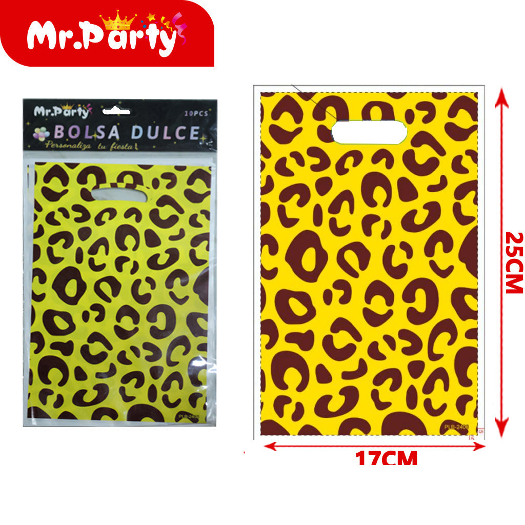 Bolsas para dulces de feliz cumpleaños con asa 17×25 cm (paquete con 10) | Mr. Party V5