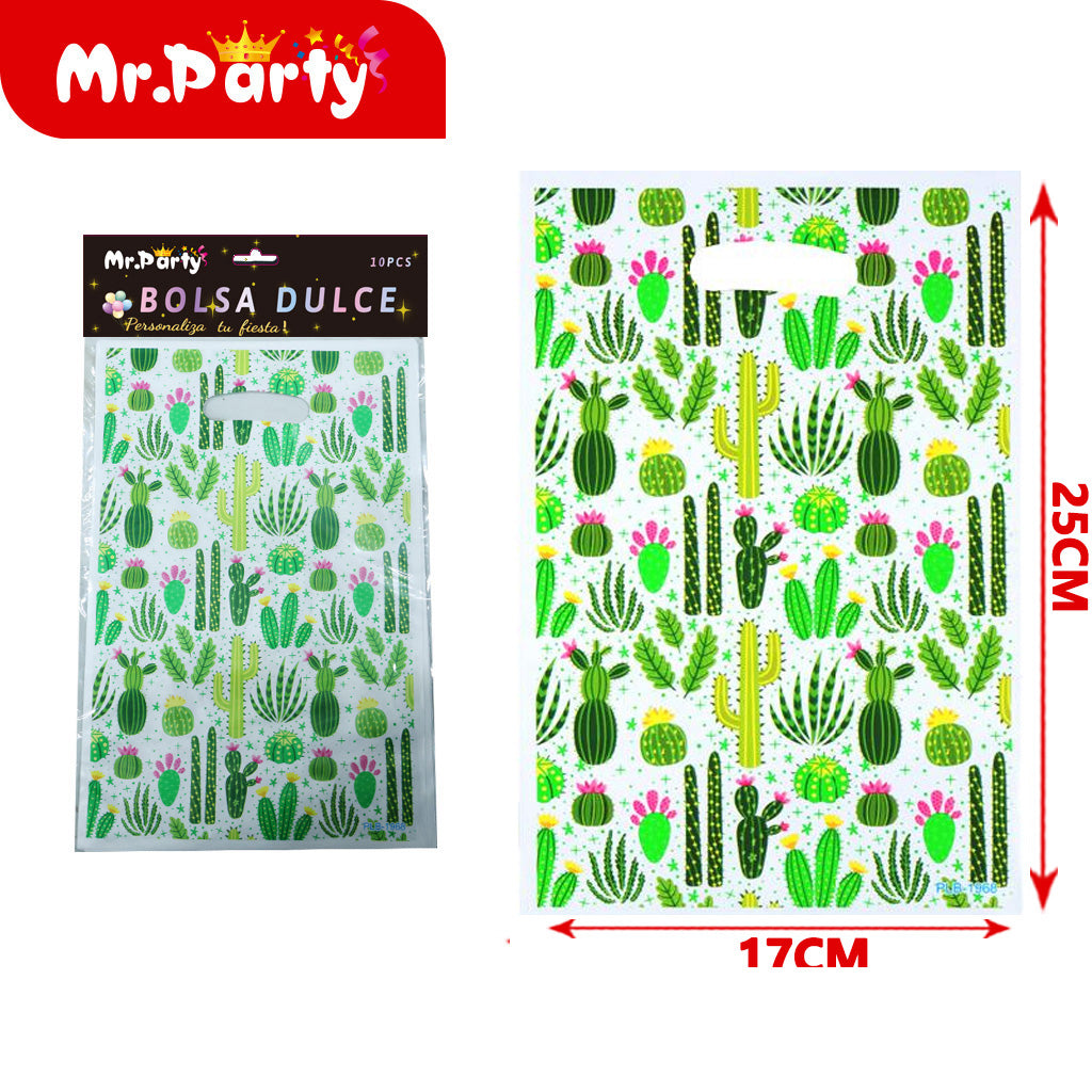 Bolsas para dulces de feliz cumpleaños con asa 17×25 cm (paquete con 10) | Mr. Party V6