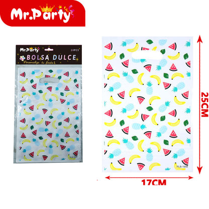 Bolsas para dulces de feliz cumpleaños con asa 17×25 cm (paquete con 10) | Mr. Party V6
