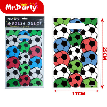 Bolsas para dulces de feliz cumpleaños con asa 17×25 cm (paquete con 10) | Mr. Party V6
